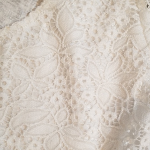 NWT HNNATTA White Lace Dress M - Picture 7 of 8
